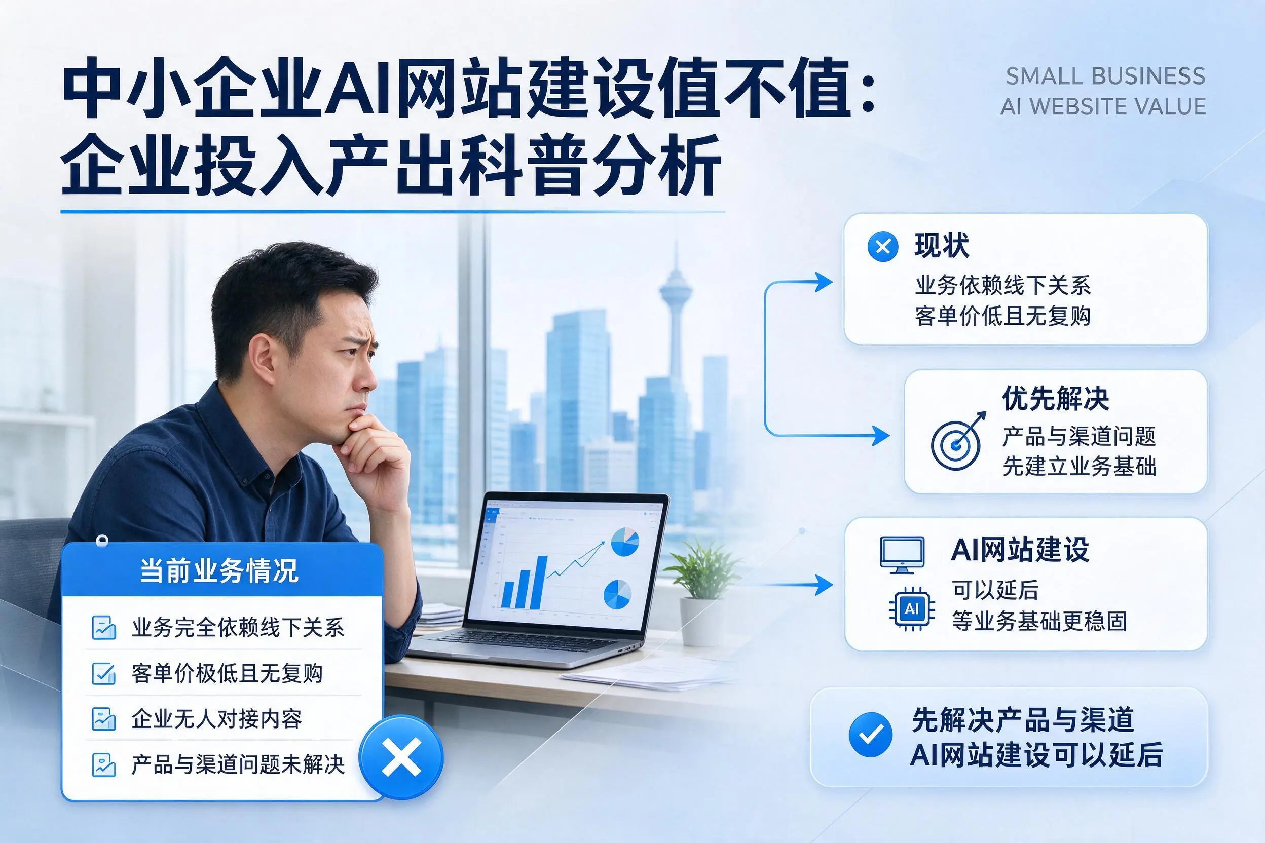 中小企业AI网站建设值不值:十堰企业投入产出科普分析