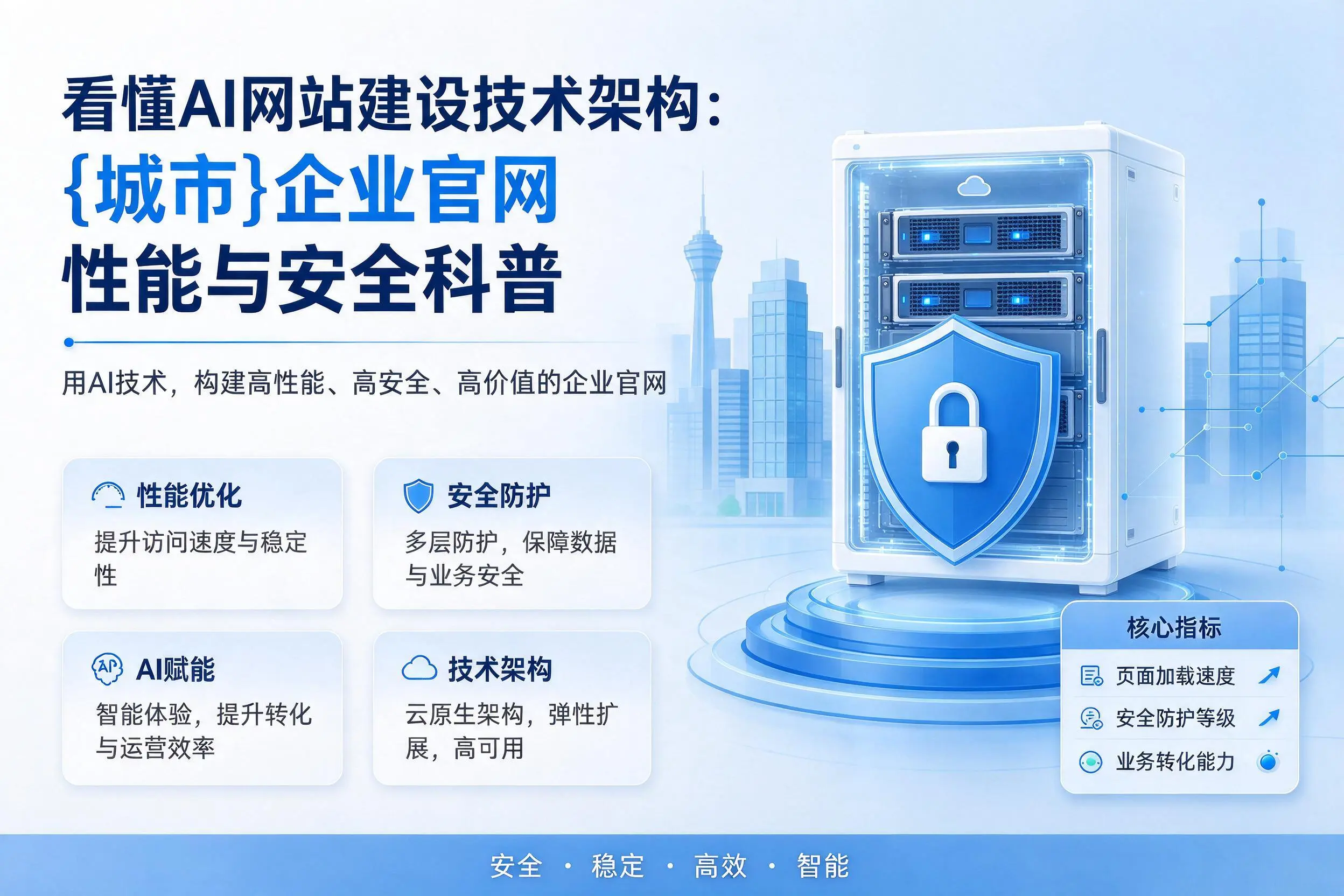 看懂AI网站建设技术架构：十堰企业官网性能与安全科普