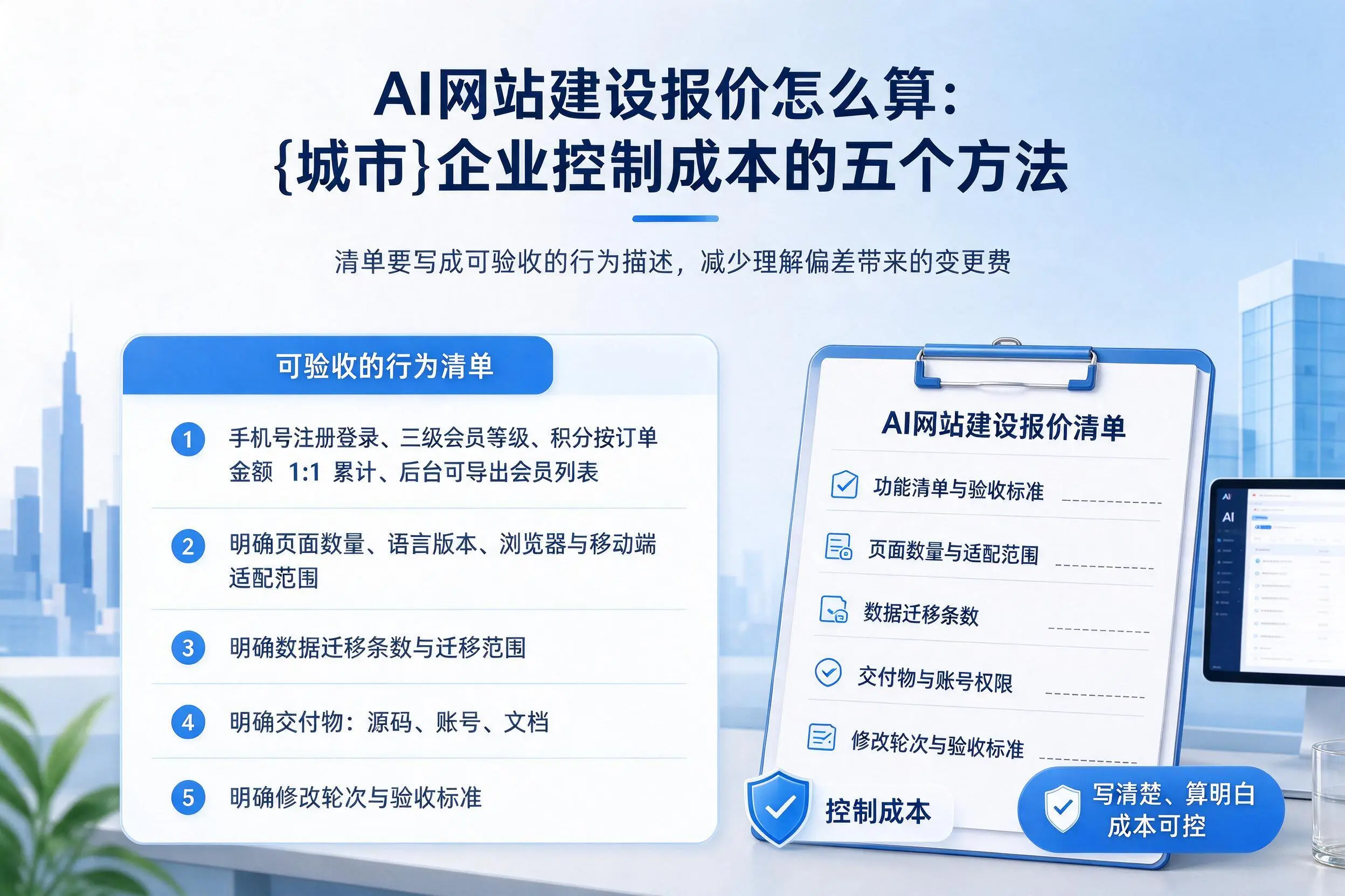 AI网站建设报价怎么算:十堰企业控制成本的五个方法